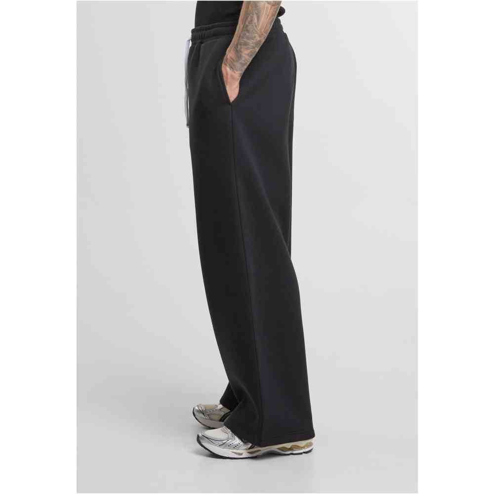 Urban Classics - Fluffy Wide Leg Heren joggingbroek - Zwart